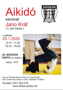 25.1.2020 - Aikido seminár s Jánom Kráľom (3. Dan Aikikai)